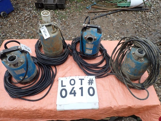 (4) submergible water pumps.