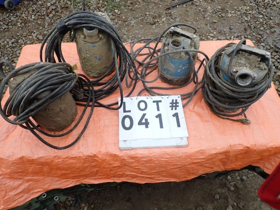 (4) submergible water pumps