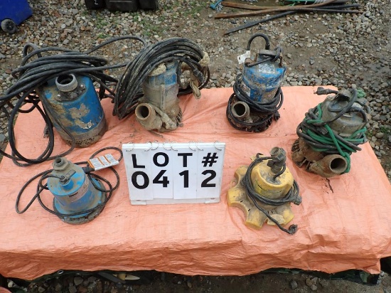 (6) submergible water pumps.
