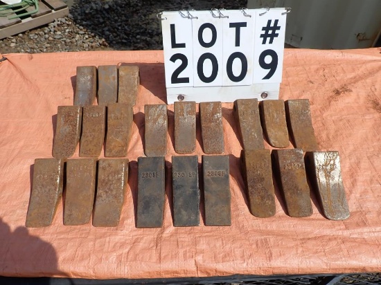 (21) assorted excavator bucket teeth, 230 SP