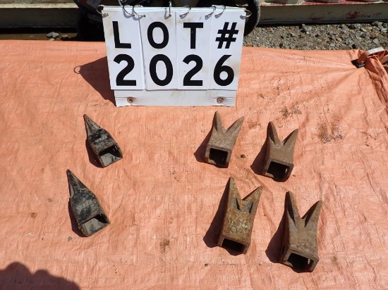 (6) New excavator bucket teeth