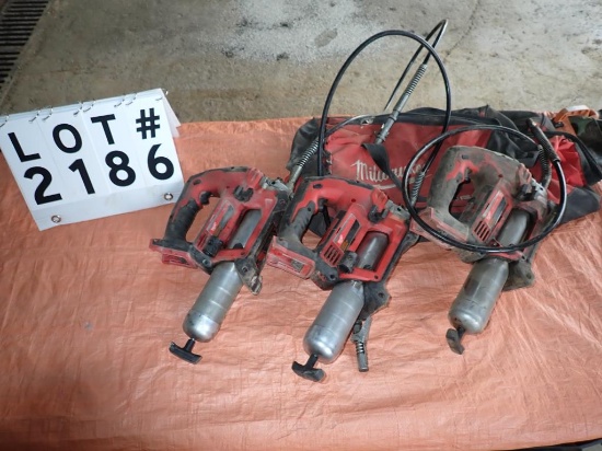 (3) Milwaukee grease guns