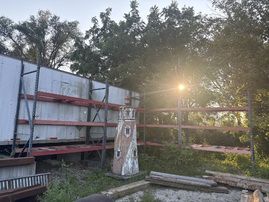 Pallet racking located outdoors