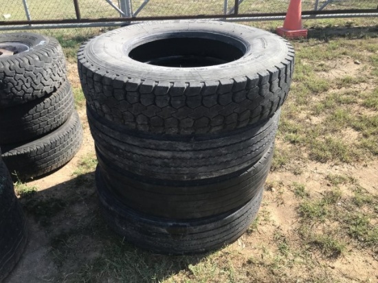 Truck Tires Four Used Truck Tires 10r22.5. 7453 Location: Atascosa, TX