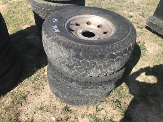 Rims And Tires 3. 8 Lug Aluminum Rims And Tires. Lt 285–75r 16’s. 7454 Loca