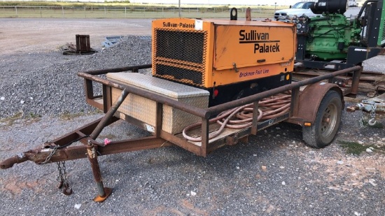 Air Compressor Sullivan D185P3JD 100864 452Hrs Trailer Mounted With Toolbox