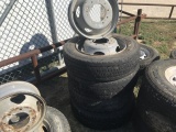 Rims and tires Set a 5. 8lug rims and tires 225/70 R 19.5 Location: Atascos