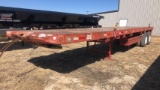 1978 Aztec VIN: 3461 Color: Red 35 Foot Flatbed Trailer Metal Deck Double A