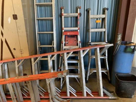 Folding Ladders 14’ Werner Fiberglass Ladder, 8’ Louisville Fiberglass Ladd