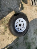 Trailer Tire (1) Five lug eight ply trailer tire. 205/75D15. 7403 Location:
