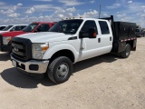 2015 Ford F350 Flatbed VIN: 1FD8W3HT5FEA48022 Odometer States: 130940 Color