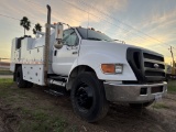 2005 Ford F750 Fuel & Lube Truck VIN: 3FRXF75T15V141105 Color: White, Engin