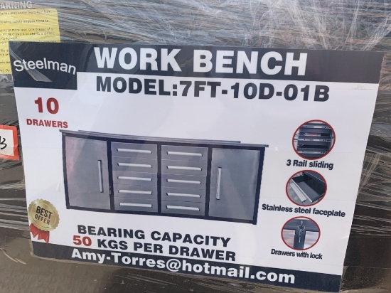 10 Drawer Work Bench Location: Odessa, TX