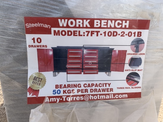 10 Drawer Work Bench Location: Odessa, TX