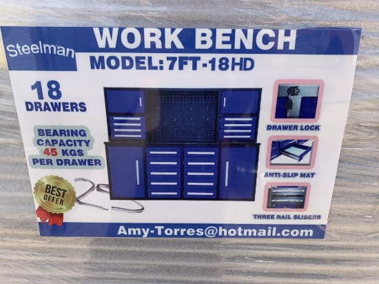 18 Drawer Work Bench Location: Odessa, TX
