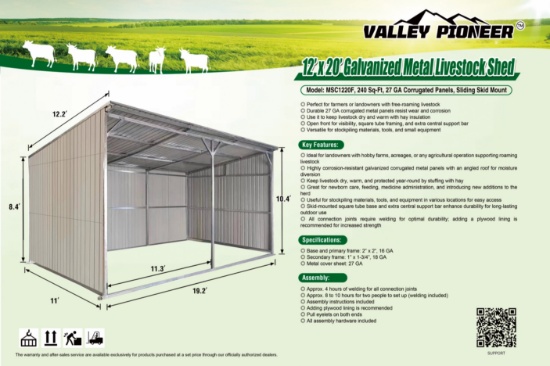 LIVESTOCK SHED GALVANIZED METAL