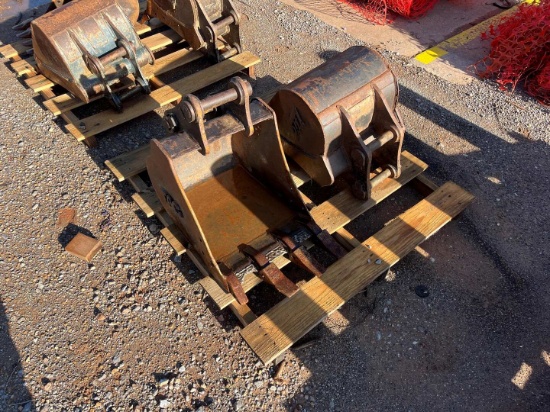 (2) MINI EXCAVATOR BUCKETS