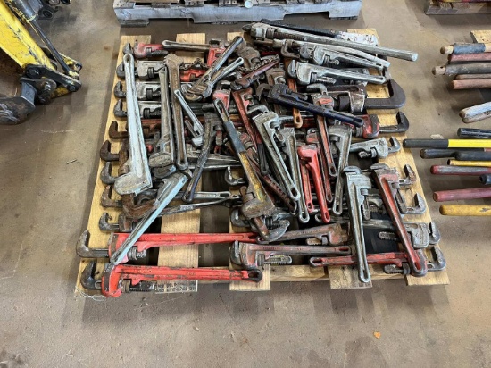 PALLET OF PIPE WRENCHES