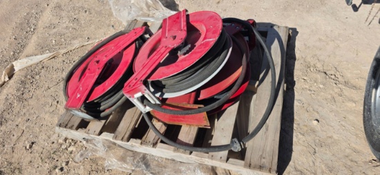 PALLET OF HOSE REELS