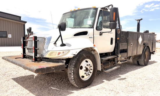 2010 International Durastar 4300 Flatbed Crane Truck