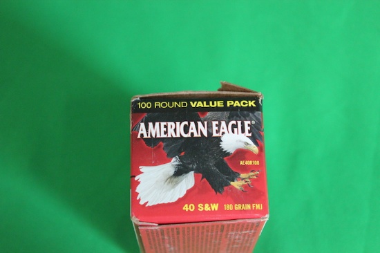 FEDERAL AMERICAN EAGLE, 40S&W 180 GRAIN 100CT BOX