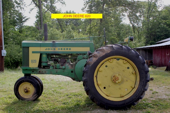 John Deere 620, Power Steering, Tricycle Front End, Gas, Powermatic Front E