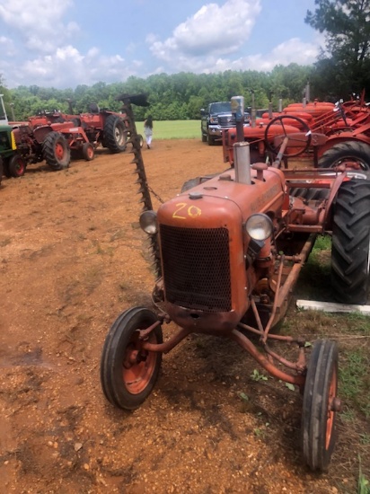 ALLIS CHALMERS B  TRACTOR WITH SICKLE MOWER