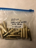 25 count bag of .300 WIN Mag Winchester brass once fired cleaned and polished