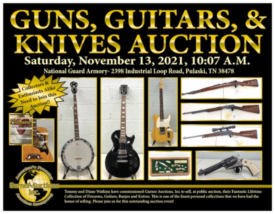 Guns, Guitars, and Knives Auction