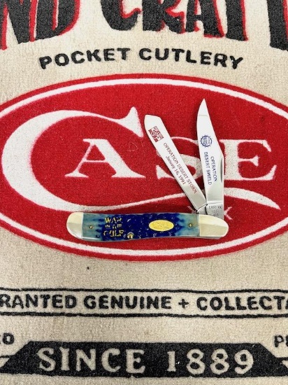 CASE 2 BLADE TRAPPER OPERATION DESERT SHIELD COMMEMORATIVE KNIFE