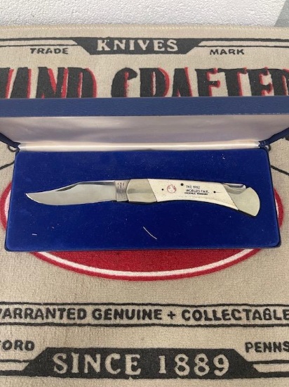 PARKER CUTLERY SINGLE LOCK BLADE COMMEMORATIVE 1982 WORLD'S FAIR KNOXVILLE, TN