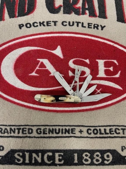 CASE XX 5 BLADE PEANUT W/ STAG HANDLE IN BOX
