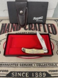 SCHRADE SINGLE BLADE W/ LEATHER HOLSTER IN BOX