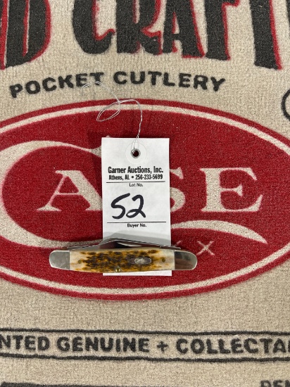 Case XX Large Amber Bone Stockman Folding Knife...