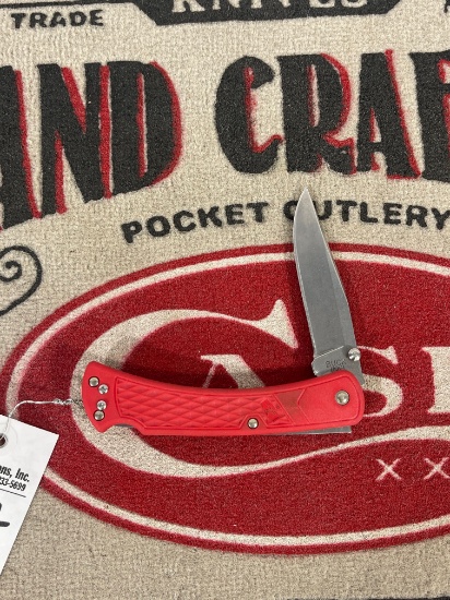 Buck 110 New Style Red Folding Knife...