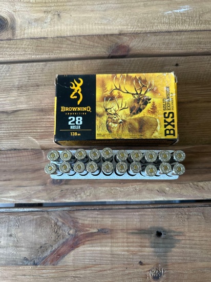 20 Rounds of Browning BXS 139 GR 28 Nosler