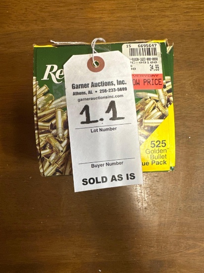 525 Rounds of Remington 22 Long Rifle Brass-Plated Hollow Points