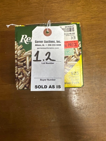 525 Rounds of Remington 22 Long Rifle Brass-Plated Hollow Points