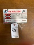 20 Rounds of Winchester Super X 243WIN 100 GR Power Point...