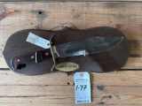 Western Authentic Bowie Knife W/ Wooden Display...