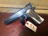 Colt 1911 U.S. Army SN# 599294 .45 S/A Pistol W/ Bone Grips and Holster...