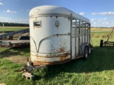 Bonanza 16ft. livestock bumper hitch trailer;