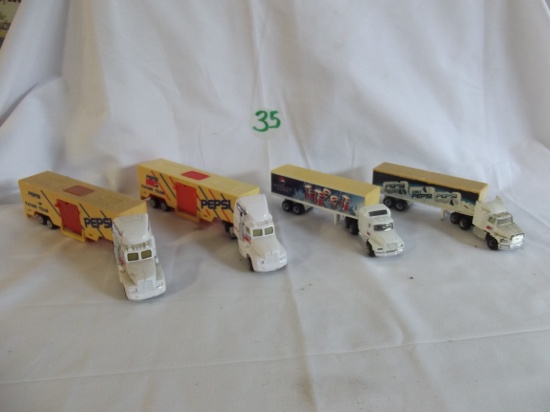 (4) Pepsi Semi & Trailers