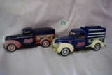 (2) Golden Wheel Die Cast Ford Pepsi-Cola Trucks
