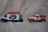 (2) Metal and Plastic Ford Trucks