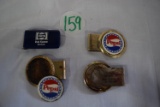 (4) Money Clips- One Broke