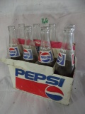 8 Pack 16 oz Pepsi Cola bottles with Cardboard Carrier