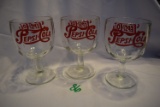 (3) Pepsi-Cola goblets