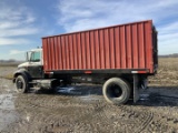 ’01 NAVISTAR 4900 TRUCK w/ DT466 Diesel Eng., Scott 16’ bed w/ cargo doors, Scissor hoist, straight