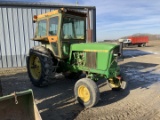 ’71 JOHN DEERE 4000 DIESEL TRACTOR W/ YEAR ROUND CAB, 2SCV’s, 16.9-38 REAR RUBBER, starter frt. wt.,